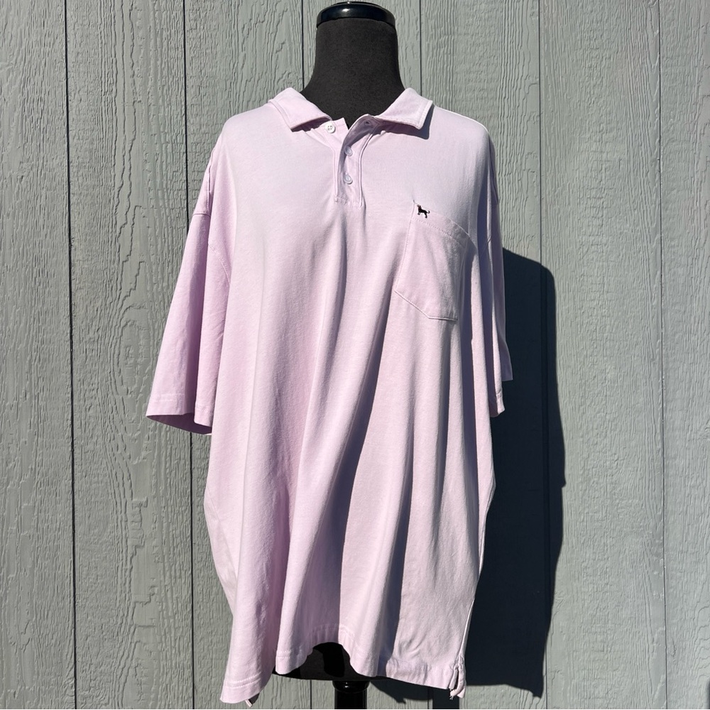 The Black Dog One Pocket Cotton Polo Shirt in Pastel Lavender, XL